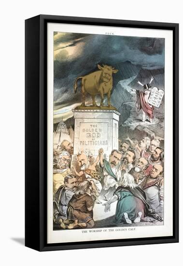 The Worship of the Golden Calf, 1880-Joseph Keppler-Framed Premier Image Canvas