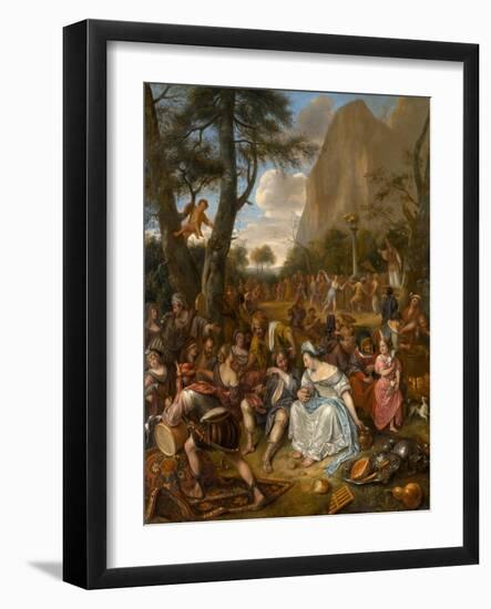 The Worship of the Golden Calf, c.1672-1675-Jan Havicksz Steen-Framed Giclee Print