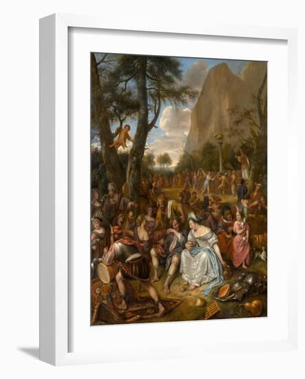 The Worship of the Golden Calf, c.1672-1675-Jan Havicksz Steen-Framed Giclee Print