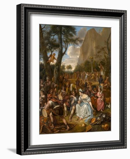 The Worship of the Golden Calf, c.1672-1675-Jan Havicksz Steen-Framed Giclee Print