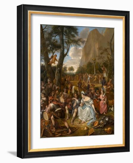 The Worship of the Golden Calf, c.1672-1675-Jan Havicksz Steen-Framed Giclee Print