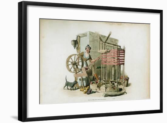 The Worsted Winder, 1805-William Henry Pyne-Framed Giclee Print