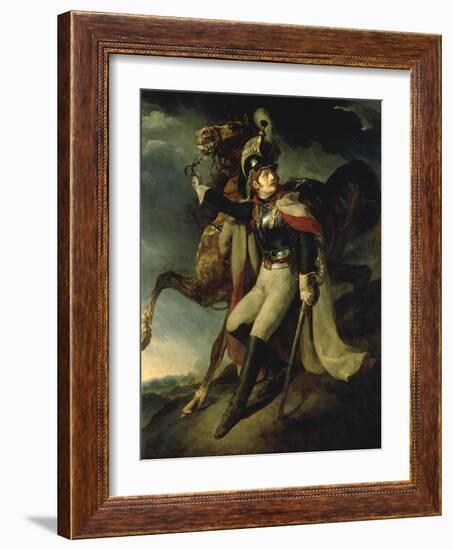 The Wounded Cuirassier-Théodore Géricault-Framed Giclee Print