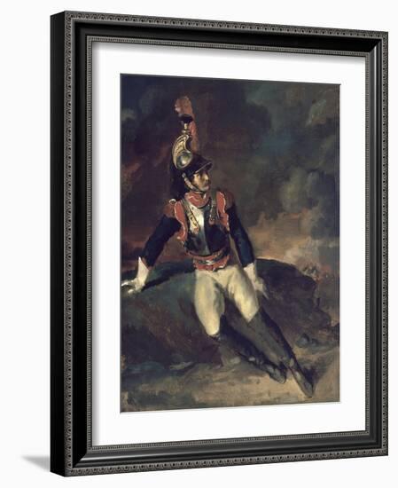 The Wounded Cuirassier-Théodore Géricault-Framed Giclee Print