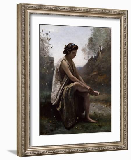 The Wounded Eurydice, C.1868-70-Jean-Baptiste-Camille Corot-Framed Giclee Print