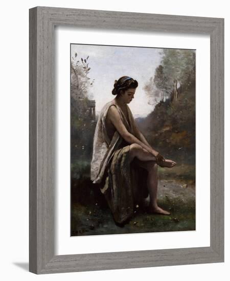 The Wounded Eurydice, C.1868-70-Jean-Baptiste-Camille Corot-Framed Giclee Print