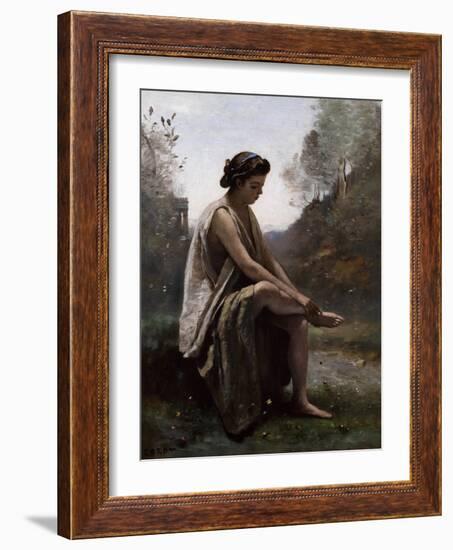 The Wounded Eurydice, C.1868-70-Jean-Baptiste-Camille Corot-Framed Giclee Print