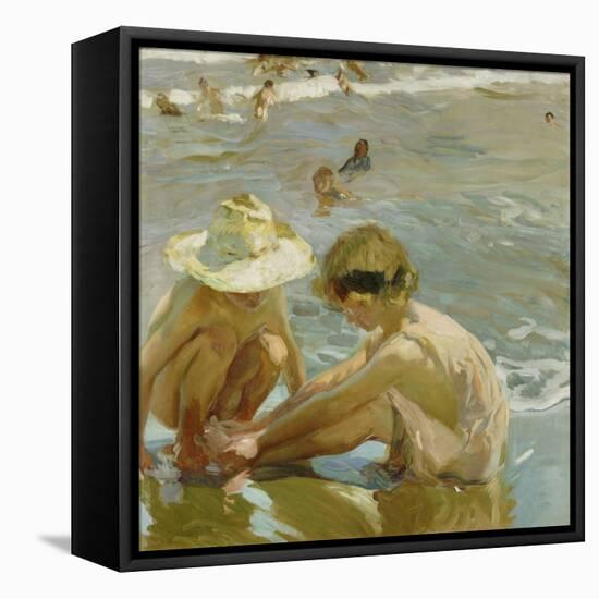 The Wounded Foot, 1909-Joaquin Sorolla y Bastida-Framed Premier Image Canvas