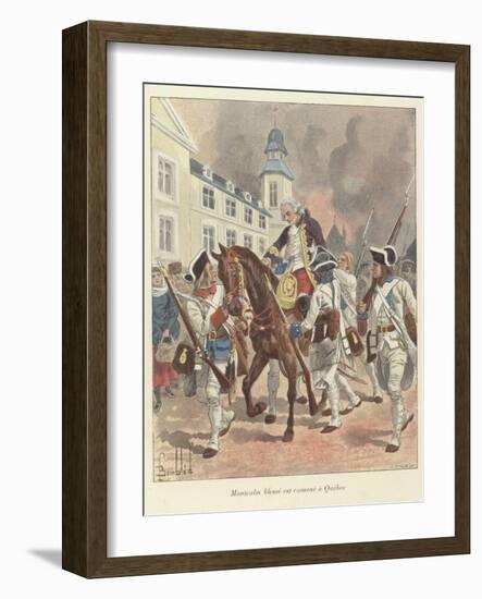 The Wounded General Montcalm Is Brought Back to Quebec, 1759-Louis Charles Bombled-Framed Giclee Print