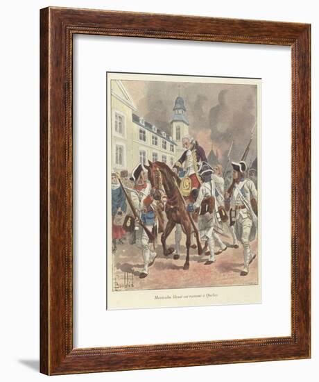 The Wounded General Montcalm Is Brought Back to Quebec, 1759-Louis Charles Bombled-Framed Giclee Print