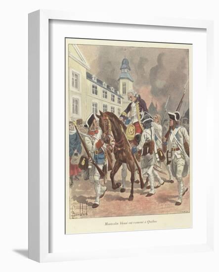 The Wounded General Montcalm Is Brought Back to Quebec, 1759-Louis Charles Bombled-Framed Giclee Print