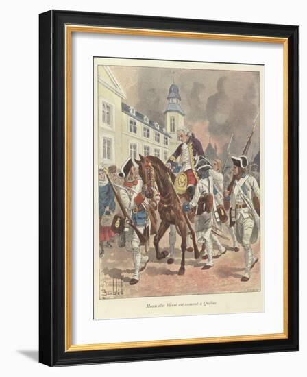 The Wounded General Montcalm Is Brought Back to Quebec, 1759-Louis Charles Bombled-Framed Giclee Print