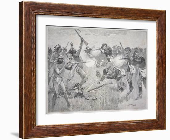 The Wounded Knee Massacre, 29th December 1890-American School-Framed Giclee Print