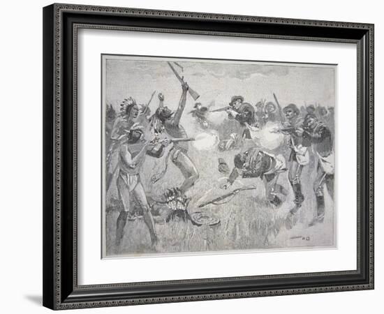 The Wounded Knee Massacre, 29th December 1890-American School-Framed Giclee Print