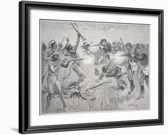 The Wounded Knee Massacre, 29th December 1890-American School-Framed Giclee Print