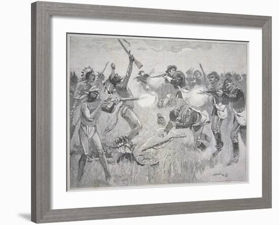 The Wounded Knee Massacre, 29th December 1890-American School-Framed Giclee Print