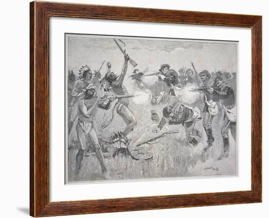 The Wounded Knee Massacre, 29th December 1890-American School-Framed Giclee Print