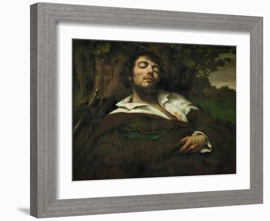 The Wounded Man, circa 1855-Gustave Courbet-Framed Giclee Print