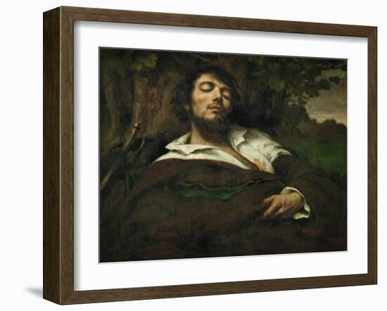 The Wounded Man, circa 1855-Gustave Courbet-Framed Giclee Print