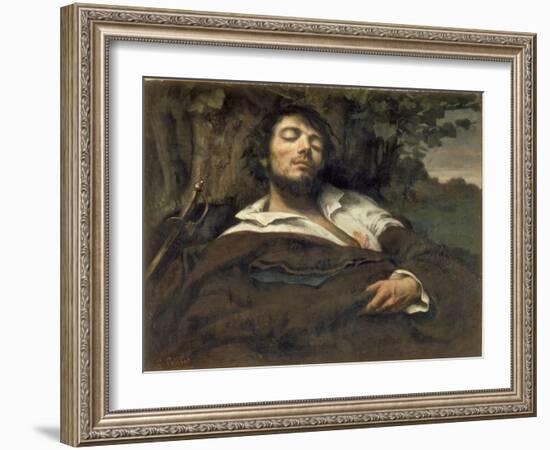 The Wounded Man (L'Homme Bless)-Gustave Courbet-Framed Giclee Print