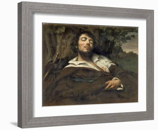 The Wounded Man (L'Homme Bless)-Gustave Courbet-Framed Giclee Print