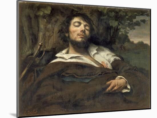 The Wounded Man (L'Homme Bless)-Gustave Courbet-Mounted Giclee Print