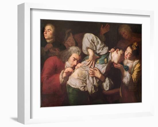The Wounded Man (Oil on Canvas)-Gaspare Traversi-Framed Giclee Print