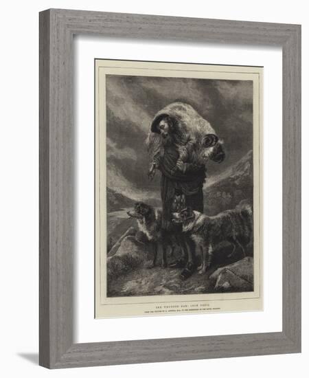 The Wounded Ram, Loch Freig-Richard Ansdell-Framed Giclee Print