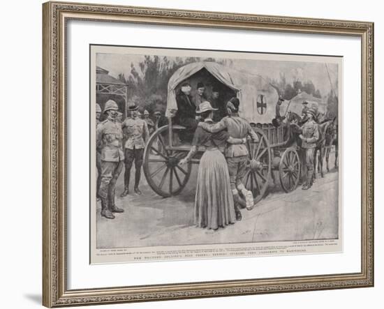 The Wounded Soldier's Best Friend, Sending Invalids from Ladysmith to Maritzburg-Frank Dadd-Framed Giclee Print