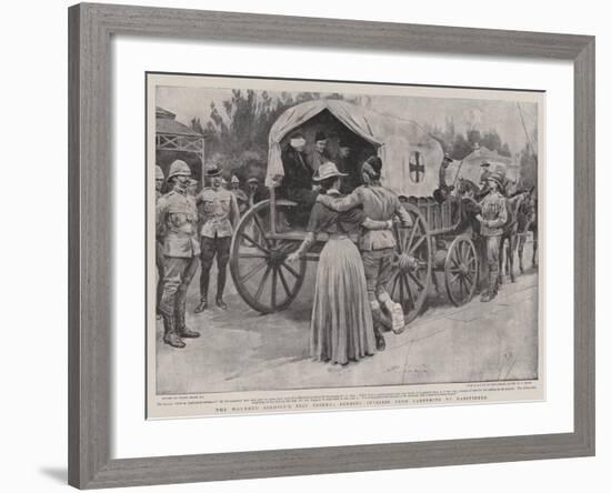 The Wounded Soldier's Best Friend, Sending Invalids from Ladysmith to Maritzburg-Frank Dadd-Framed Giclee Print