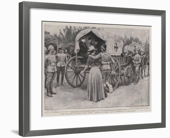 The Wounded Soldier's Best Friend, Sending Invalids from Ladysmith to Maritzburg-Frank Dadd-Framed Giclee Print