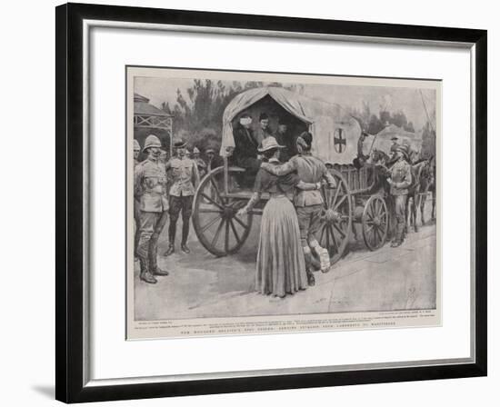 The Wounded Soldier's Best Friend, Sending Invalids from Ladysmith to Maritzburg-Frank Dadd-Framed Giclee Print