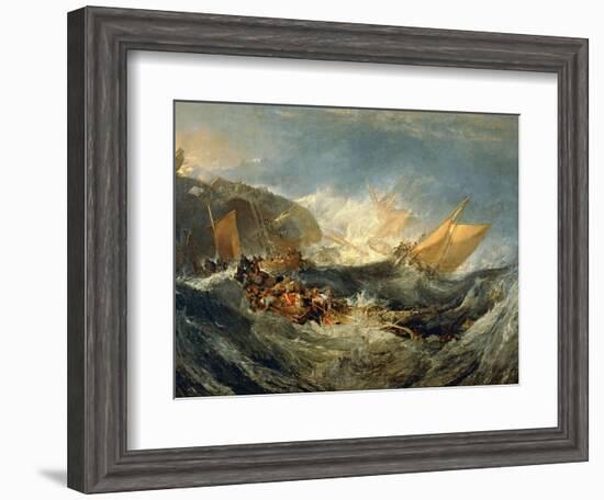 The Wreck of a Transport Ship, 1805-J. M. W. Turner-Framed Giclee Print