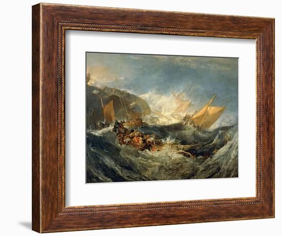 The Wreck of a Transport Ship, 1805-J. M. W. Turner-Framed Giclee Print