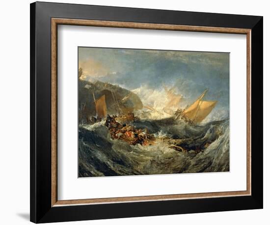 The Wreck of a Transport Ship, 1805-J. M. W. Turner-Framed Giclee Print