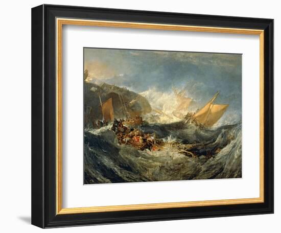 The Wreck of a Transport Ship, 1805-J. M. W. Turner-Framed Giclee Print