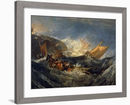 The Wreck of a Transport Ship Circa 1810-J. M. W. Turner-Framed Giclee Print