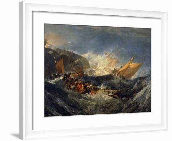 The Wreck of a Transport Ship Circa 1810-J. M. W. Turner-Framed Giclee Print