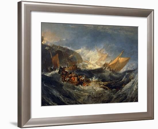 The Wreck of a Transport Ship Circa 1810-J. M. W. Turner-Framed Giclee Print