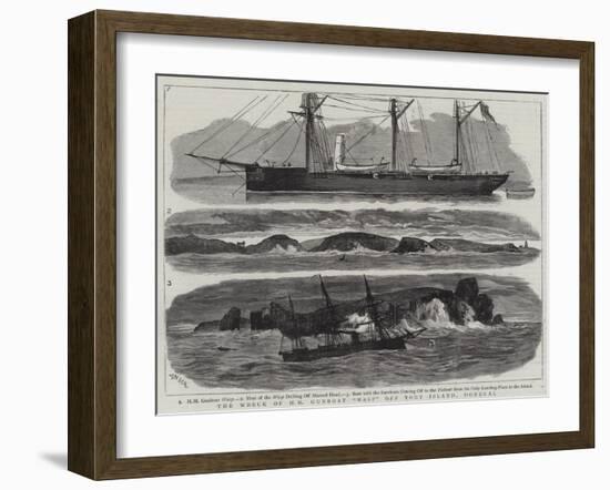 The Wreck of Hm Gunboat Wasp Off Tory Island, Donegal-Joseph Nash-Framed Giclee Print