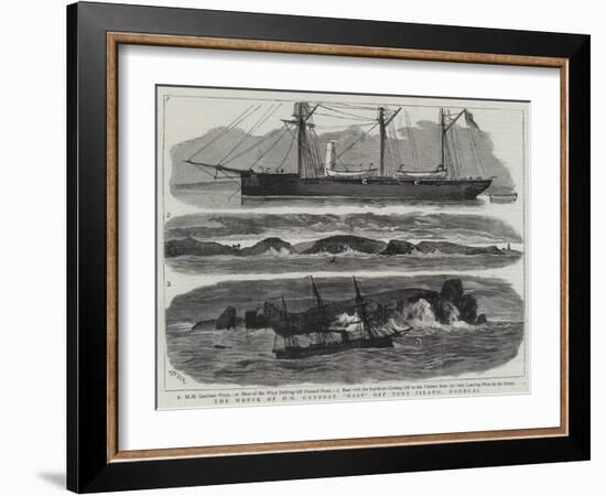 The Wreck of Hm Gunboat Wasp Off Tory Island, Donegal-Joseph Nash-Framed Giclee Print