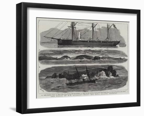 The Wreck of Hm Gunboat Wasp Off Tory Island, Donegal-Joseph Nash-Framed Giclee Print