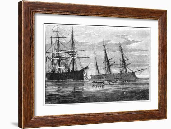 The Wreck of HMS Vanguard, 19th Century-null-Framed Giclee Print