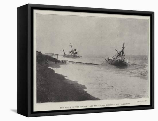 The Wreck of the Agder and the Baron Holberg Off Folkestone-null-Framed Premier Image Canvas