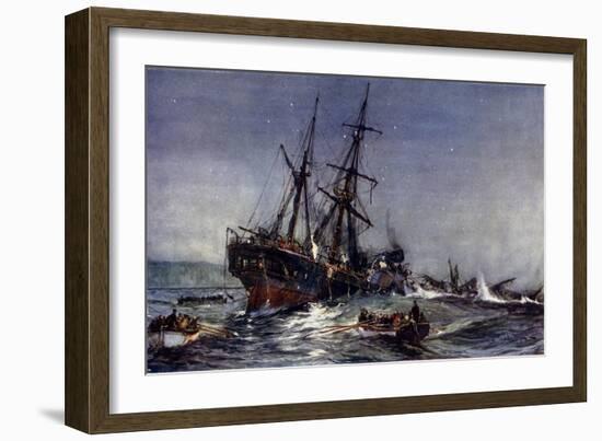 The Wreck of the "Birkenhead," 1852-Charles Edward Dixon-Framed Giclee Print