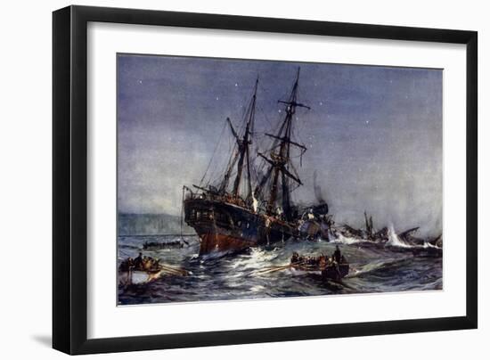 The Wreck of the "Birkenhead," 1852-Charles Edward Dixon-Framed Giclee Print