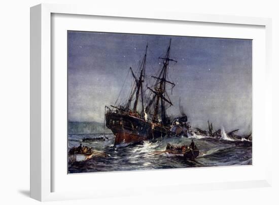 The Wreck of the "Birkenhead," 1852-Charles Edward Dixon-Framed Giclee Print