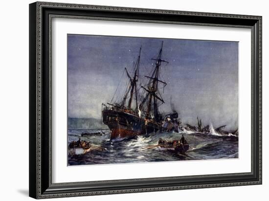 The Wreck of the "Birkenhead," 1852-Charles Edward Dixon-Framed Giclee Print