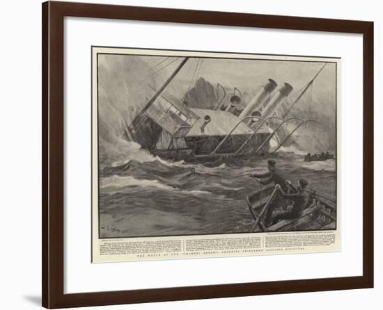 The Wreck of the Channel Queen, Guernsey Fishermen Rescuing Survivors-Joseph Nash-Framed Giclee Print