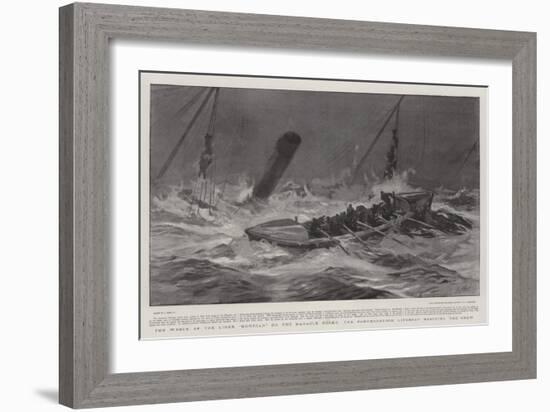 The Wreck of the Liner Mohegan on the Manacle Rocks, the Porthoustock Lifeboat Rescuing the Crew-Joseph Nash-Framed Giclee Print